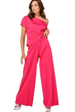 Caroline Biss Tops*1668-74 / Asymmetrische Comfortabele Top In Katoen