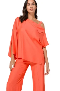 Caroline Biss Tops*1686-55 / Asymmetrische Geklede Top