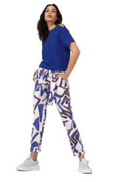 Caroline Biss Broeken*1545-29 / Baggy Broek Met Stretch, Oprolzoom, Mid Waist