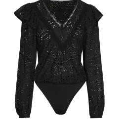 Caroline Biss Tops*1680-10 / Body Met Broderie En Schoudereffect