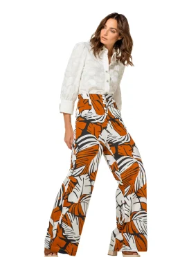 Caroline Biss Broeken*1508-39 / Broek In Katoen, Wijd Been, High Waist