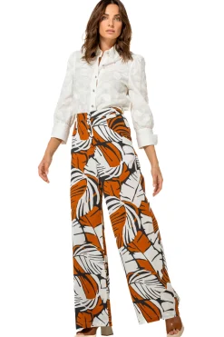 Caroline Biss Broeken*1508-39 / Broek In Katoen, Wijd Been, High Waist
