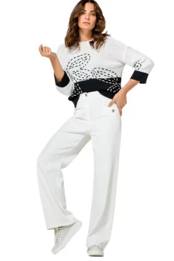 Caroline Biss Broeken*1502-91 / Comfortabele Broek, Jeanslook, Recht Been, High Waist
