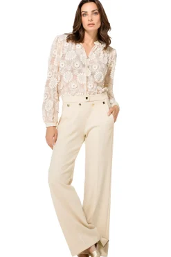 Caroline Biss Broeken*1583-34 / Comfortabele Citylook Broek, Recht Been, Normal Waist
