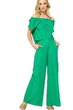Caroline Biss Tops*3654-61 / Comfortabele Off-Shoulder Top