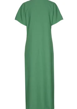 Caroline Biss Jurken*1124-62 / Comfortabele Rechtvallende Midi Jurk