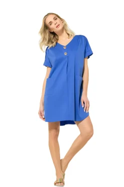 Caroline Biss Jurken*3173-26 / Comfortabele Rechtvallende Jurk