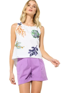 Caroline Biss Tops*3681-69 / Comfortabele Top Met Rugeffect