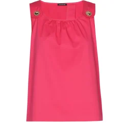 Caroline Biss Tops*3673-74 / Comfortabele Top Met Rugeffect