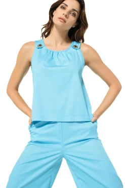 Caroline Biss Tops*3673-62 / Comfortabele Top Met Rugeffect