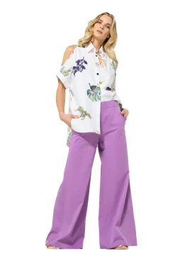 Caroline Biss Broeken*3574-40 / Comfortabele Wijde Broek, Normal Waist