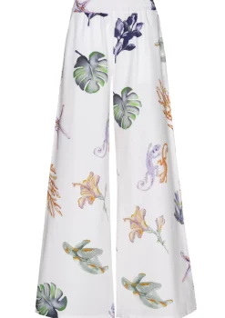 Caroline Biss Broeken*3581-69 / Comfortabele Wijde Katoenen Broek, Normal Waist