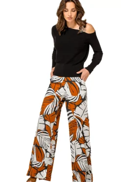 Caroline Biss Pulls*1257-10 / Elegante Fijn Gebreide Pull Met Schoudereffect