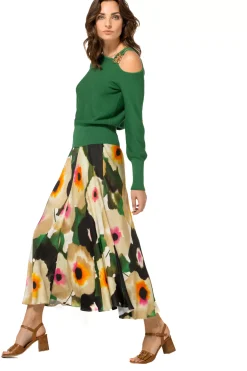 Caroline Biss Pulls*1257-62 / Elegante Fijn Gebreide Pull Met Schoudereffect