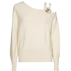 Caroline Biss Pulls*1257-34 / Elegante Fijn Gebreide Pull Met Schoudereffect