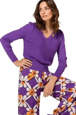 Caroline Biss Pulls*1259-45 / Fijn Gebreide Elegante Pull 2 Styles