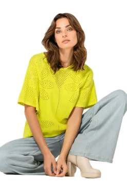 Caroline Biss Pulls*1249-80 / Fijn Gebreide Pull Met Bloemeffect