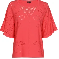Caroline Biss Pulls*1249-72 / Fijn Gebreide Pull Met Bloemeffect