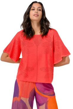 Caroline Biss Pulls*1249-72 / Fijn Gebreide Pull Met Bloemeffect