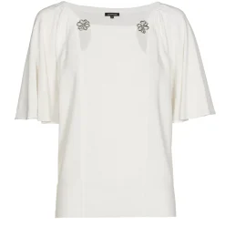 Caroline Biss Pulls*1258-91 / Fijn Gebreide Pull Met Fantasiemouw