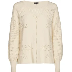 Caroline Biss Pulls*1250-34 / Fijn Gebreide Pull Met Bloemeffect