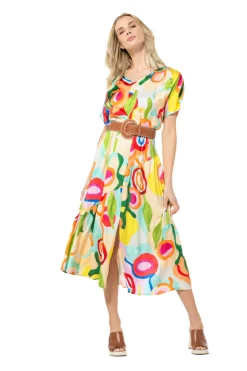 Caroline Biss Jurken*3166-79 / Frivole Midi Jurk