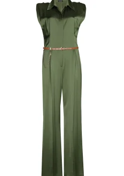 Caroline Biss Broeken*1564-61 / Geklede Shiny Jumpsuit, Recht Been