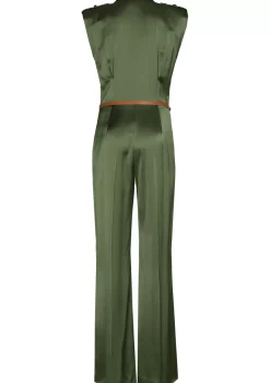Caroline Biss Broeken*1564-61 / Geklede Shiny Jumpsuit, Recht Been