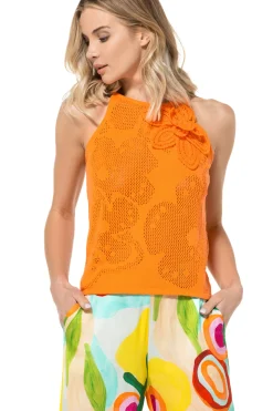 Caroline Biss Pulls*3200-55 / Half Doorzichtige Gebreide Top