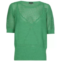 Caroline Biss Pulls*3212-61 / Half Doorzichtige Gebreide Pull