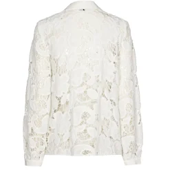 Caroline Biss Tops*1606-91 / Halfdoorzichtige Katoenen Bloes Met Broderie