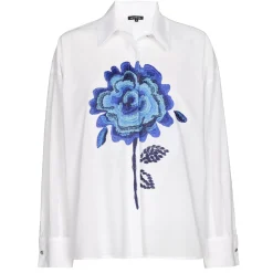 Caroline Biss Tops*1669-29 / Katoenen Hemd Met Broderie