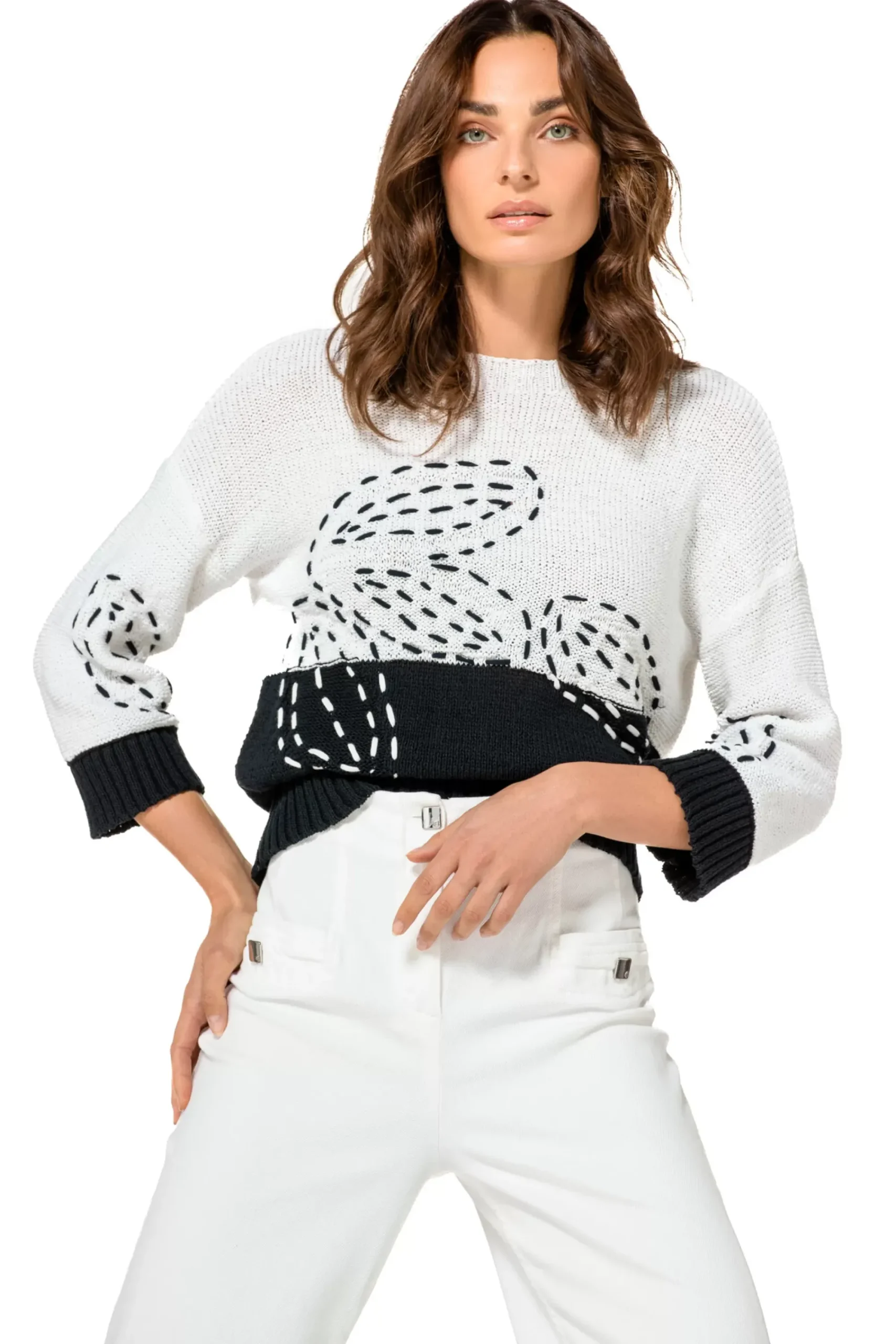 Caroline Biss Pulls*1298-19 / Katoenen Pull Bicolor