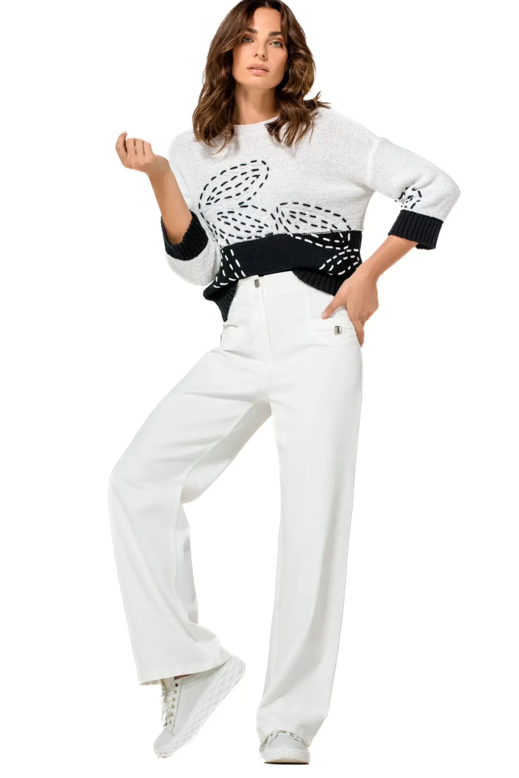 Caroline Biss Pulls*1298-19 / Katoenen Pull Bicolor