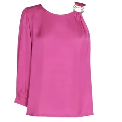 Caroline Biss Tops*1631-73 / Korte Geklede Asymmetrische Top