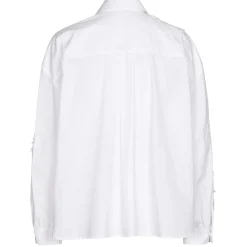 Caroline Biss Tops*1608-90 / Korte Oversized Katoenen Bloes Met Broderie