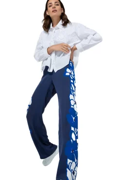 Caroline Biss Tops*1608-90 / Korte Oversized Katoenen Bloes Met Broderie