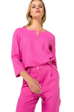 Caroline Biss Tops*1681-73 / Korte Rechte Comfortabele Citylook Top