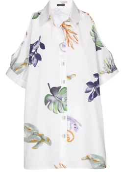 Caroline Biss Tops*3682-69 / Lange Chemise Met Schoudereffect