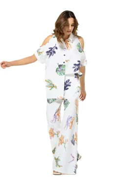 Caroline Biss Tops*3682-69 / Lange Chemise Met Schoudereffect