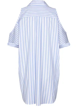 Caroline Biss Tops*3678-24 / Lange Chemise Met Schoudereffect