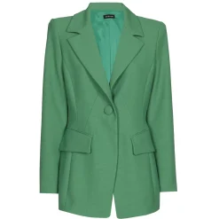 Caroline Biss Vesten*1823-62 / Licht Aansluitende Comfortabele Lange Citylook Blazer