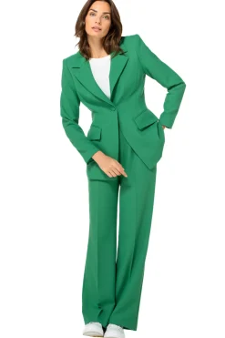 Caroline Biss Vesten*1823-62 / Licht Aansluitende Comfortabele Lange Citylook Blazer