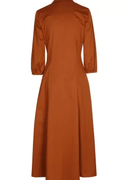 Caroline Biss Jurken*1167-35 / Licht Aansluitende Midi Jurk Met Stretch