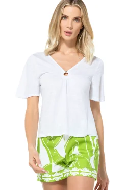 Caroline Biss Tops*3971-90 / Linnen T-Shirt