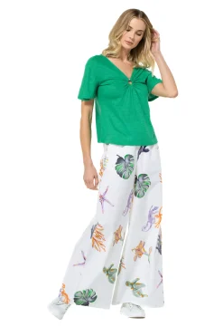 Caroline Biss Tops*3971-61 / Linnen T-Shirt