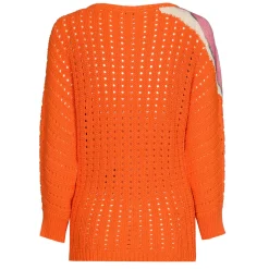 Caroline Biss Pulls*1280-69 / Los Gebreide Lange Pull Met Opdruk
