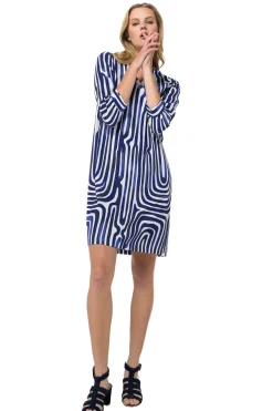 Caroline Biss Jurken*1134-29 / Rechtvallende Jurk Met Stretch
