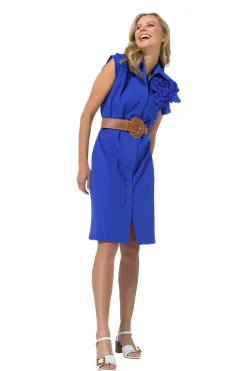 Caroline Biss Jurken*1113-27 / Rechtvallende Jurk Met Stretch
