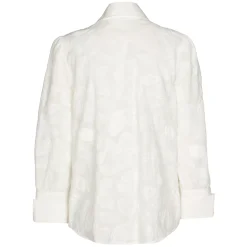 Caroline Biss Tops*1614-91 / Rechtvallende Katoenen Bloes Met Broderie